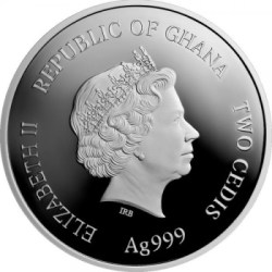 Alternative view of Baby Zodiac. Virgo - Republic of Ghana 2 Cedis 2022 1/2 oz silver coin in mint folder pack RARE BEAUTIFUL
