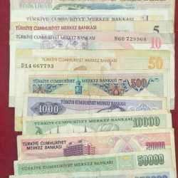 Alternative view of 16 different Turkey all different denomination rare ( 17 note set)