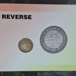 Alternative view of 2 Coins Set of 60 Years of Commonwealth Proof Set Mumbai Mint Set Issued in 2009