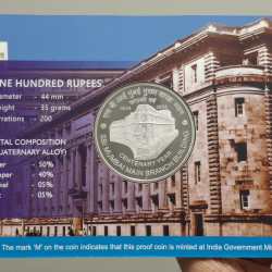 Alternative view of SBI MUMBAI MAIN BRANCH BUILDING 2024 RARE (PROOF SET) MUMBAI MINT