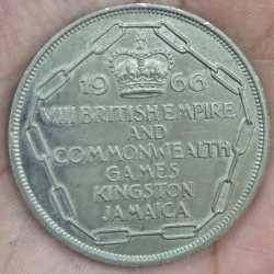 Alternative view of Jamaica 5 Shillings 1966 Commonwealth Games UNC RARE COIN # A-469