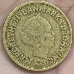 Alternative view of Danemark 20 kroner 1990 RARE COIN # A-470