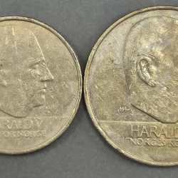 Alternative view of NORWAY 10 Kroner and 20 kroner Harald V RARE ( 2 PEC SET) # A-474