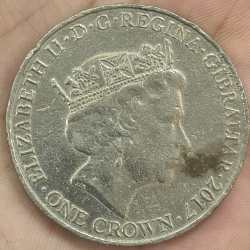 Gibraltar 1 Crown 2017 - Elizabeth II The Battle of Ypres RARE COMMEMORATIVE RARE COIN # A-480