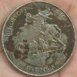 Guernsey 5 pounds, 2008 90th Anniversary - Royal Air Force, Battle of Britain 1940 RARE COMMMEORATIVE RARE COIN # A-485
