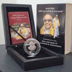 Birth Centenary Of Kalaignar M.Karunanidhi 2024 (Denomination of `100) PROOF -Wooden Packing