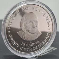 Alternative view of Birth Centenary Of Mother Teresa 2010 (Denomination of `100) UNC -Wooden Packing
