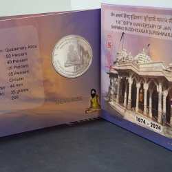 150TH BIRTH ANNIVERSARY OF JAIN ACHARYA SHRIMAD BUDDHISAGAR SURISHWARJI MAHARAJJI KOLKATA MINT RARE ((PROOF SET))