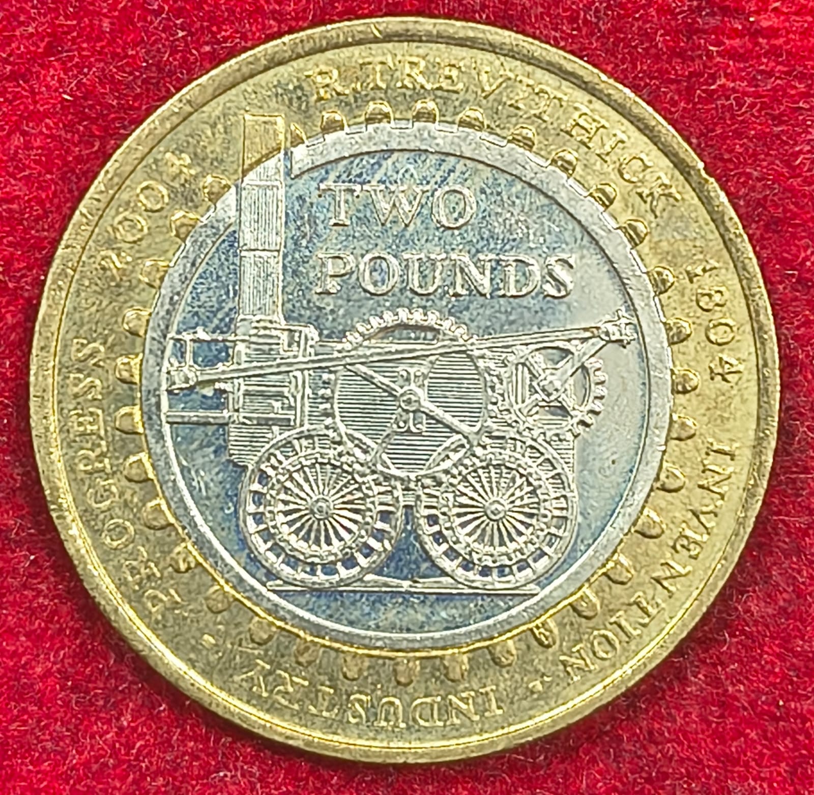 United Kingdom 2 Pounds - Elizabeth II Steam Locomotive RARE COIN #A- 501