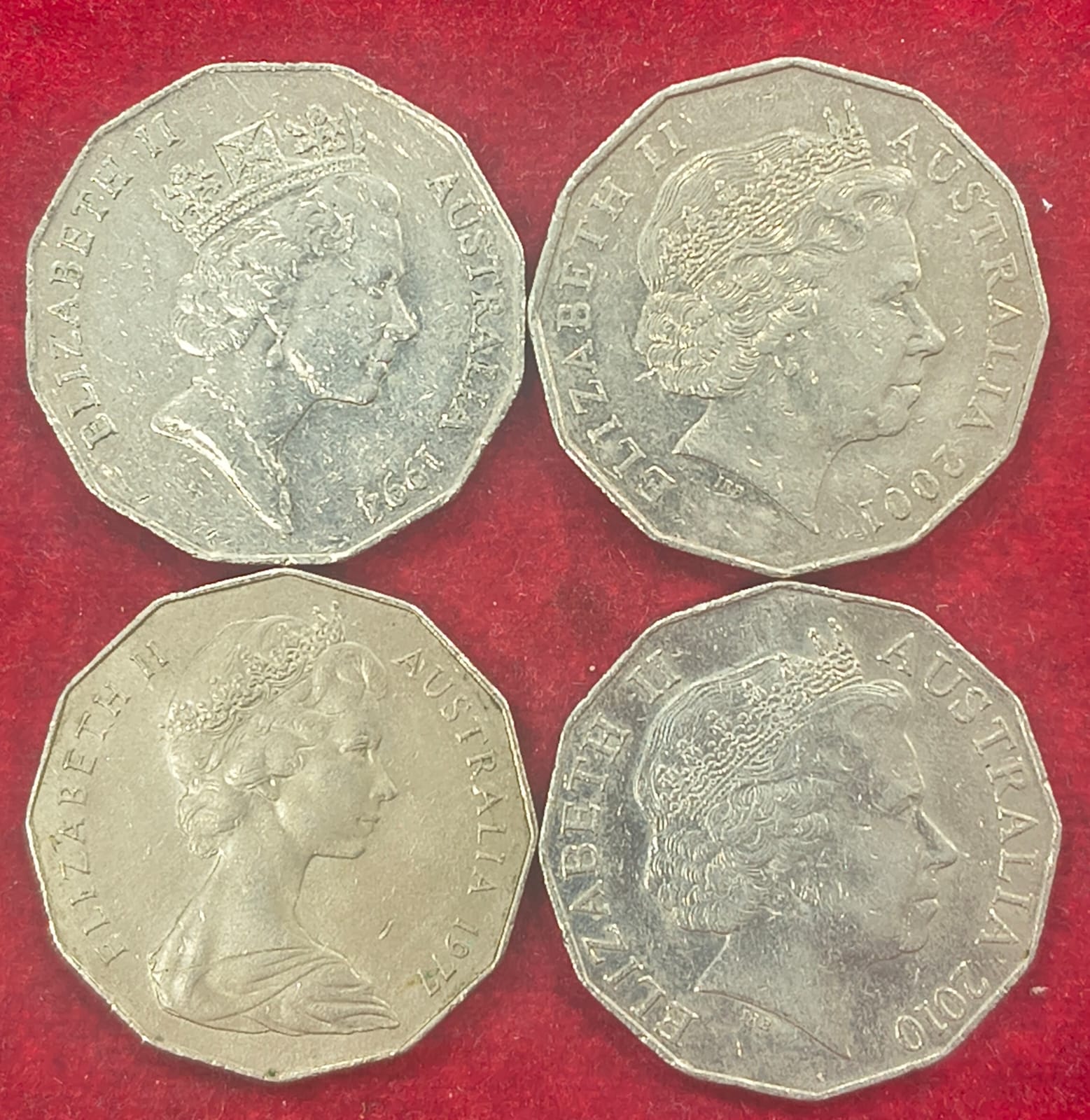 4 DIFFERENT HALF DOLLAR AUSTRALIAN COMMEMORATIVE COIN RARE SET # A-505 - Image 2