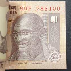 Alternative view of 786001-786100 FANCY SERIAL PACKET 10 RUPEES GOVERNOR Y.B.REDDY ( A INSERT 2008) GEM UNC PACKET