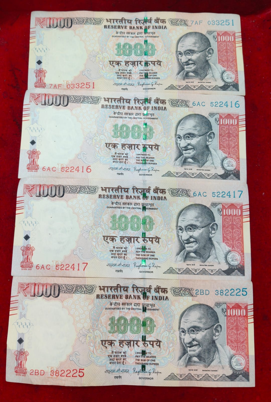 1000 RUPEES TELESCOPY NUMBER ( R INSERT 2016 ) GOVERNER RAGHU RAM RARE NOTE