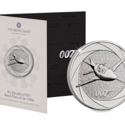 Alternative view of UK 2024 Six Decades of 007: 1980s BU £5 Pack Royal mint ishu uncirculated set