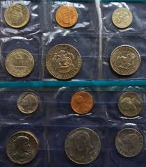 USA, 6 coin set, 1980, Mixed Condition, Loose coins.