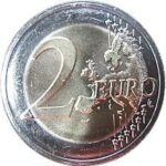 Alternative view of Estonia, 2 Euro, 2022, 35 Years of the Erasmus Programme, Bimetal, KM #102, UNC Condition.