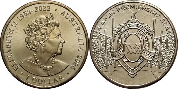 Australia, 1 Dollar, 2024, Australian Football League - Premiership, KM #4488, UNC Condition.