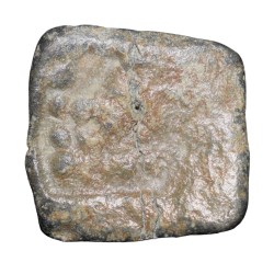 Lead Coin of Western Kshatrapa - Rudrasena III? (3rd Cen. AD) with 3-Arched Hill Rare