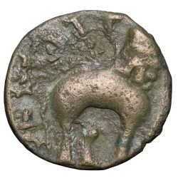 Potin Coin of Yajna Satakarni (1st Cen.BC) of Satavahana Dynasty Elephant Type Banavasi Region