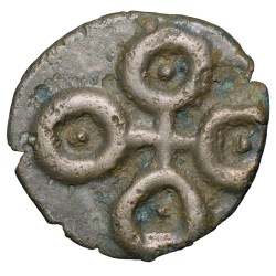 Alternative view of Copper Coin of Sivasiri Satakarni (1st Cen. BC) of Satavahan Dynasty from Banavasi Region Rare