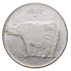 Steel 25 Paise of Republic India (AD 1997) of Noida Mint