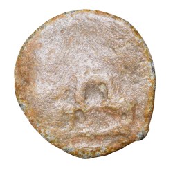 Lead Coin of Vakataka Series (5th - 7th Cen. AD) with Shivalinga or Hill on Stand/Box Headed Brahmi(off Flan) Inscription