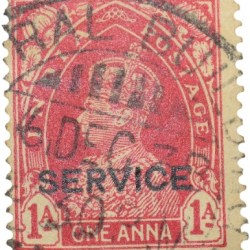 Postal Stamp of George VI 1 Anna Red Colour - Used Condition as per image.