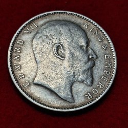 ONE RUPEE 1904 EDWARD VII KING AND EMPEROR SKU 02