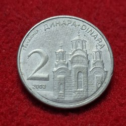 2 DINARA SERBIA COIN