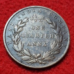 ONE QUARTER ANNA 1835 EAST INDIA COMPANY
