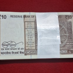 Alternative view of 10 Rupee Packet Starting 786 Serial No. 786001-786100