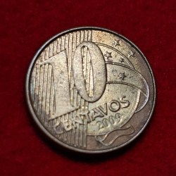 Alternative view of 10 CENTAVOS BRAZIL 2009 COIN