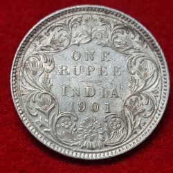 RARE 1 RUPEE 1901 VICTORIA EMPRESS