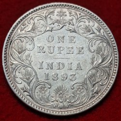 RARE 1 RUPEE 1893 COIN VICTORIA EMPRESS COIN BOMBAY MINT