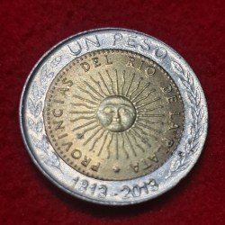 Alternative view of 1 PESO ARGENTINA COIN