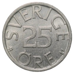 Nickel 25 Ore of Sweden Country (AD 1978) Crowned 'CG' Monogram