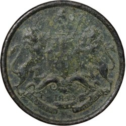 Copper 1/12 Anna of East India Company (AD 1835) of Madras Mint with Natural Green Patina