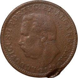 Copper 1/4 Tanga of Ludovicus I(AD 1886) of Indo-Portugal KM 308 Scarce