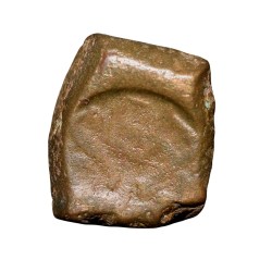 Alternative view of Copper Kakani of Ganapati Naga(c. 3rd Cen. AD) of Nagas Dynasty from Padmavati Bull Type Odd Square Shaped