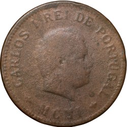 Copper 1/2 Tanga of Carlos I(AD 1901) of Indo-Portugal KM 16 Scarce Large Size