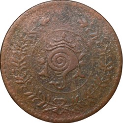 Bronze 8 Cash of Rama Varma VI(AD1885-1924) of Travancore State KM48 Rare