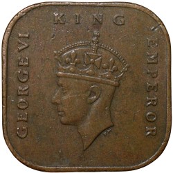 Bronze 1 Cent of George VI (AD 1945) from Malaya British Commonwealth