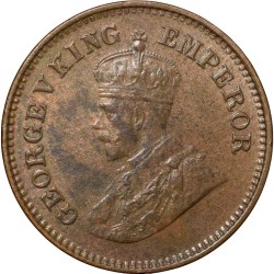 Bronze 1/2 Pice of George V (AD 1936) of Calcutta Mint Beautiful Grade