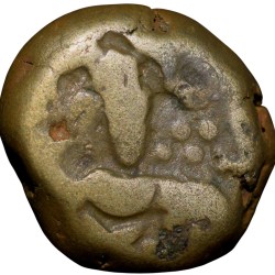 Alternative view of Copper Drachma of Harsha Deva(AD1089-1101) of Lohara's of Kashmir