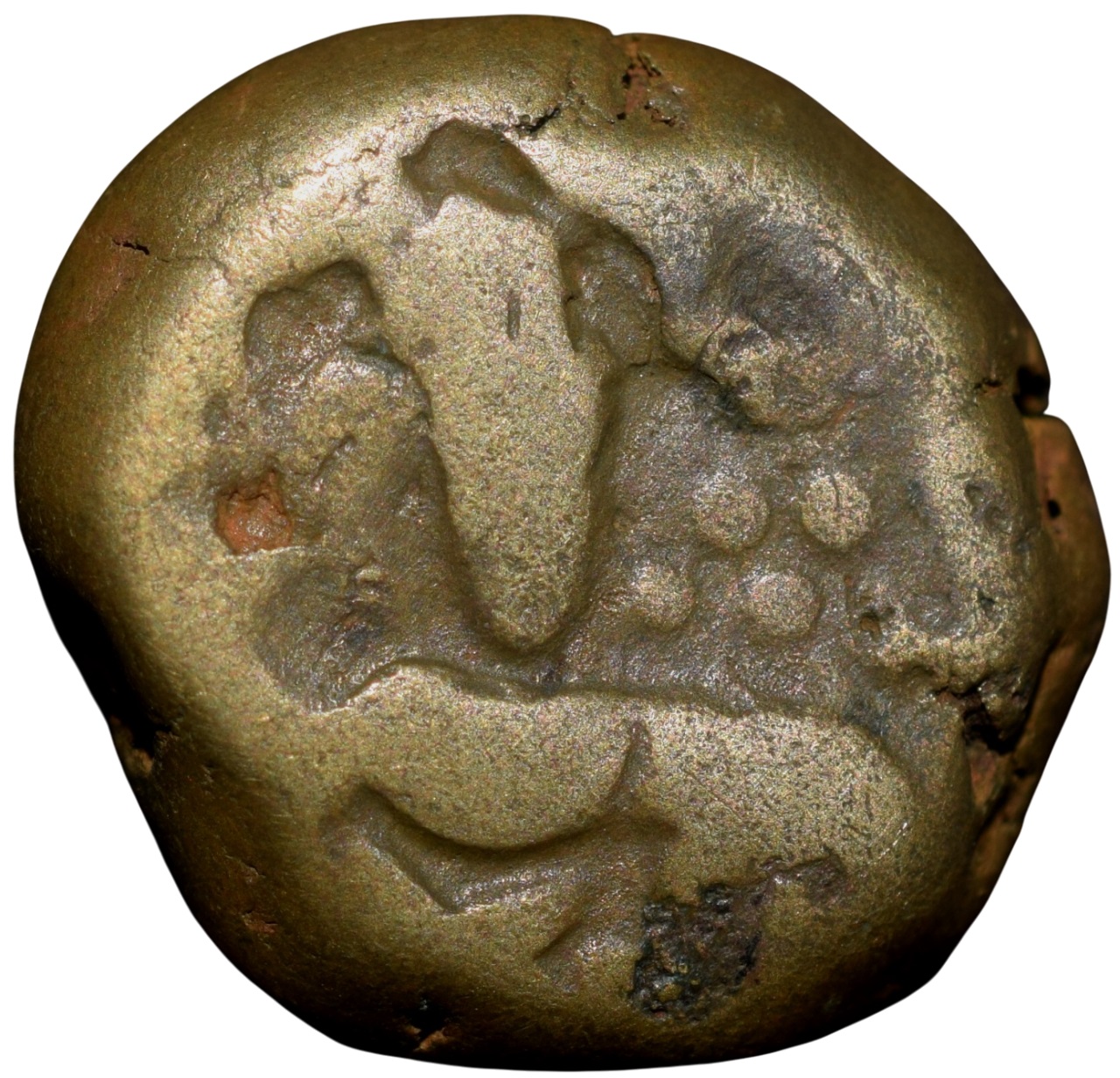 Copper Drachma of Harsha Deva(AD1089-1101) of Lohara's of Kashmir - Image 2