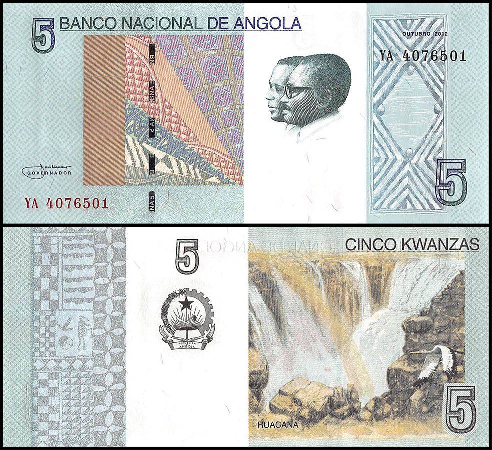 Angola 5 Kwanzas World Banknote 2012 P151Aa UNC Unique and Rare