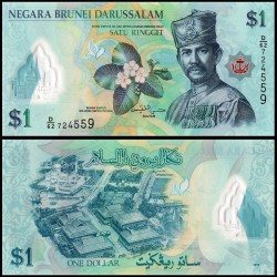 Brunei 1 Ringgit World Banknote 2019 P35d UNC Unique and Rare