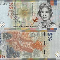 Bahamas half Dollar World Banknote 2019 PA77 UNC Unique and Rare