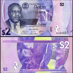 Belize 2 Dollars Banknote 2025 P73 UNC Latest Unique and Rare