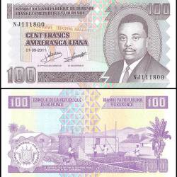 Burundi 100 Francs Banknote 2011 P44b UNC Unique and Rare