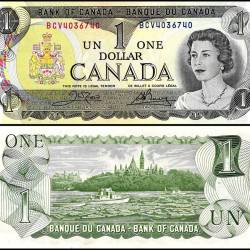Canada 1 Dollar World Banknote 1973 P85c UNC Unique and Rare